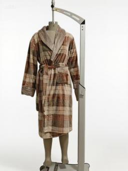 Plush Polyester Jacquard Robe -actexapparel.com