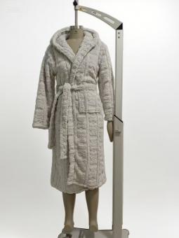 Plush Polyester Jacquard Robe -actexapparel.com